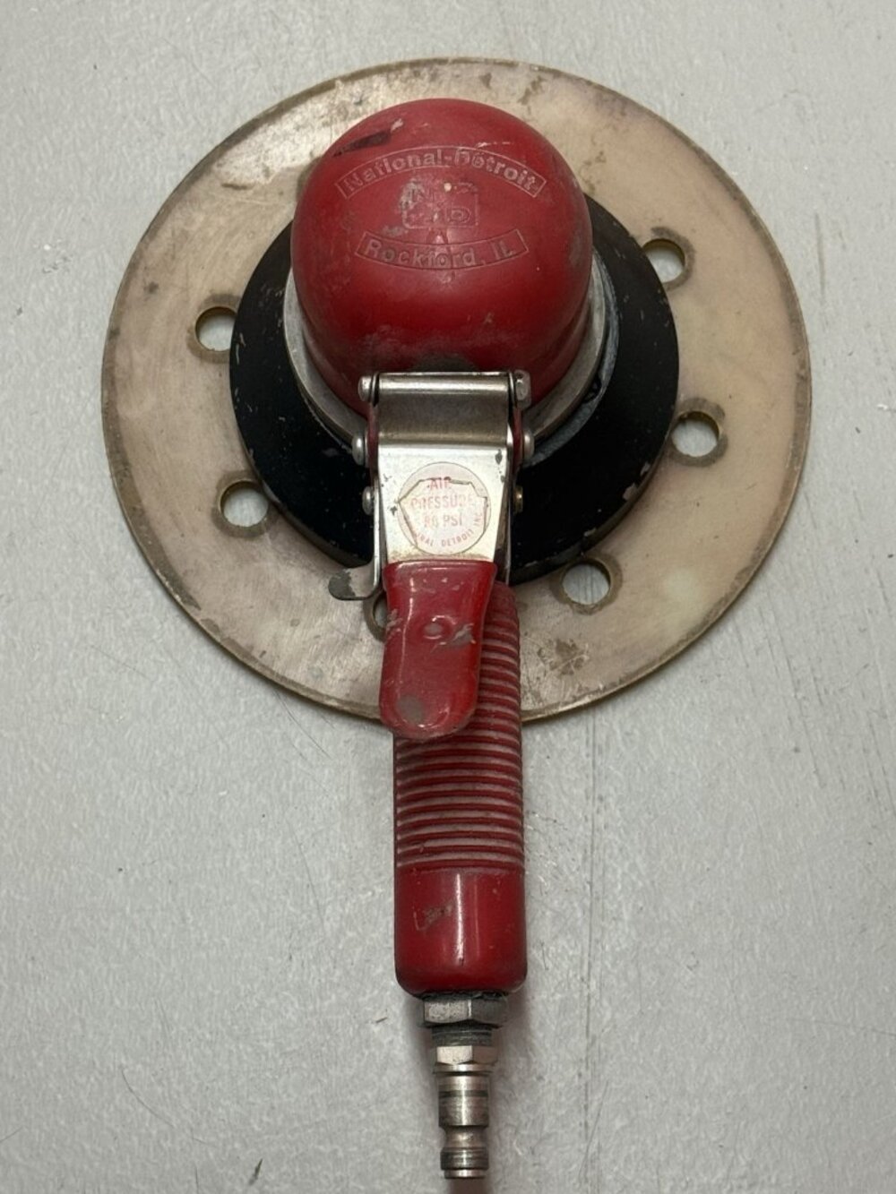 National Detroit 900 DA Air Sander Vintage Heavy Duty Pneumatic Orbital USA 90ps